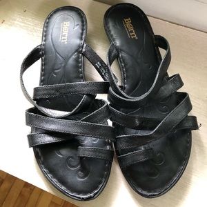 Black Leather Born Sandals